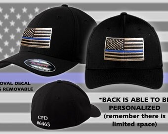 Thin Blue Line // Fitted // Flexfit // Hat // Police // Support // Flag