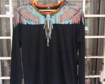 Vintage Givenchy paris long sleeve tee with wing picture/black/medium/paris