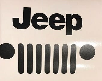 Jeep grill decal | Etsy