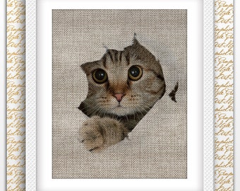 Cat Print Decor Cat Poster Cat Printable Cat Wall Art Cat Wall Print Animal Printable Art Big Cat Poster Cat Digital Print Animal Poster Art