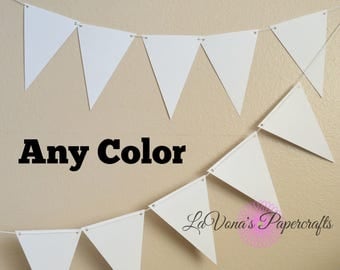 Banner, Bunting, Flags, Party Decor,White bunting, White Flags
