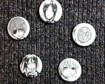 Black Butler Blind Button Pack