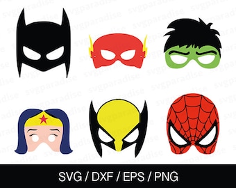 Super Heros Svg, Batman Svg, Spiderman Svg, Wonder Woman Svg, Flash Svg, Hulk Svg, Wolverine Svg, Eps, Dxf, Png use with Cricut & Silhouette