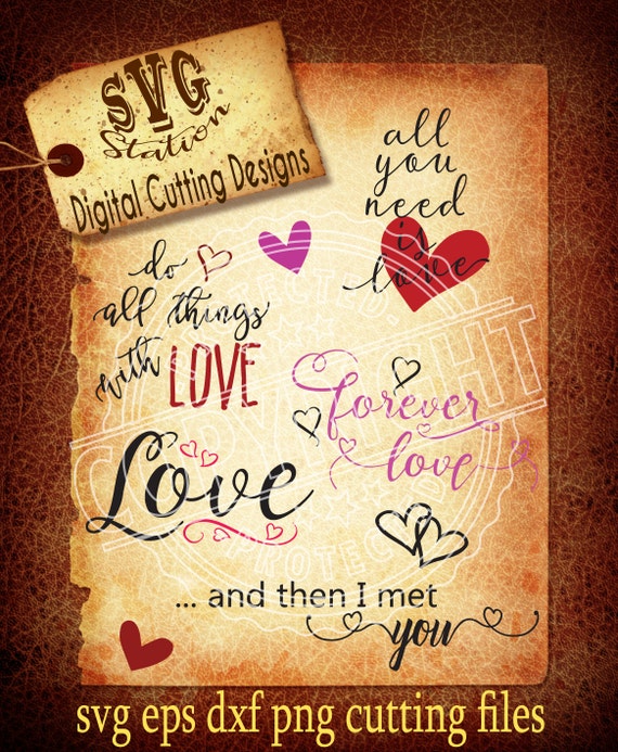 Download Cute Love Quotes Svg Love Svg Valentine SVG DXF PNG and Eps