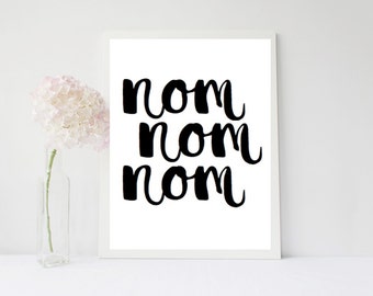 nom nom nom kitchen print