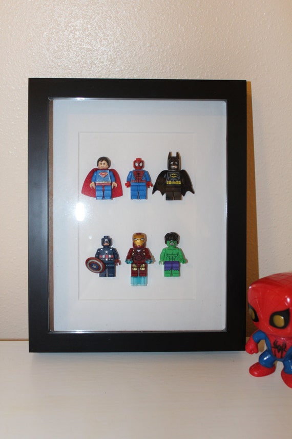 Lego Shadow Box Superhero Lego Superhero Decor