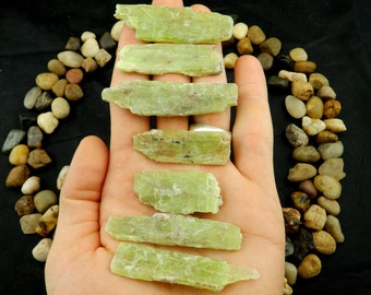 10% Off Gemmy GREEN KYANITE Parcel, (60g, Tanzania) Rare, Natural Crystal Specimens #KYA2