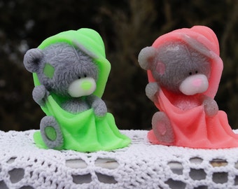 Teddy Bear Soap Bear figure Valentine's Day gift for her Baby Shower favors for kids Handcrafted Soap No Palm oil Little bear, gift 3d soap