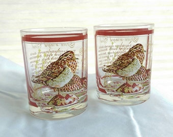 Vintage Georges Briard Glasses Signed - Mid Century Barware - Vintage Barware - Vintage Lowball Glass