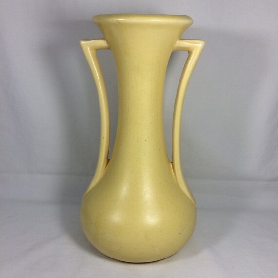 Early McCoy 9 Yellow Vase 1940's