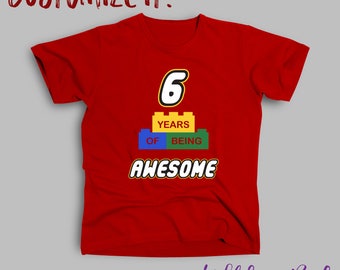 Lego Blocks Birthday Youth/Toddler Tee Shirt Everything is Awesome!