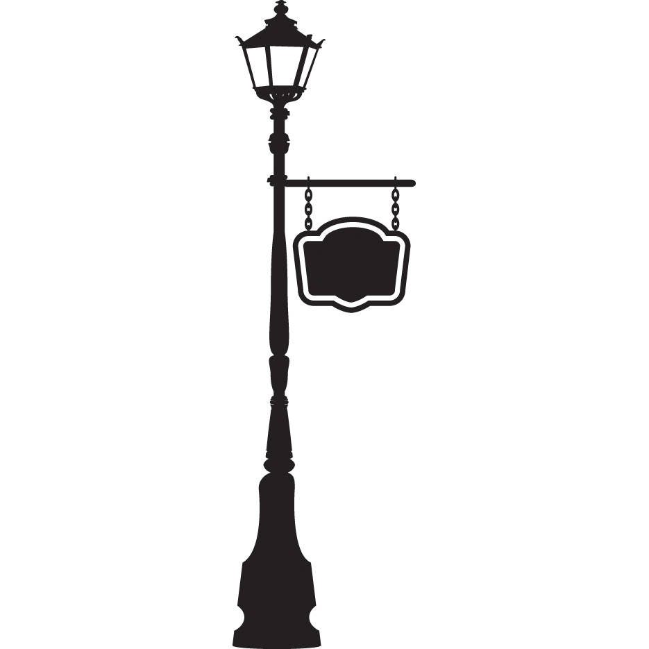 Decorative Hanging Sign Vintage Street Lamp Pole .SVG .EPS .JPG Instant ...