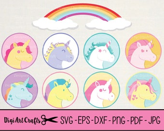 Unicorn Vectors / Fairy-tale clip art / SVG Unicorns / Unicorn SVG / My Little Pony / Unicorn Badges / Kids Crafts / Papercut Unicorn / Pony