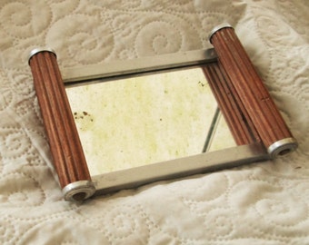 FRENCH ART DECO, art deco decor, trays, mirrored trays, 1930's mirrors, wall decor, bedroom trays, french trays, french mirrors