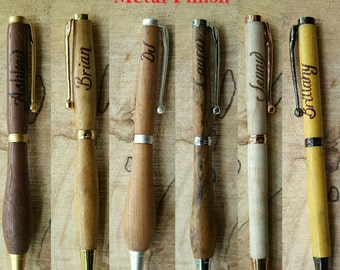 Personalized hand turned wooden pen - Wooden pen - Wood turning - Perfect gift - Cigar pen - Slim pen