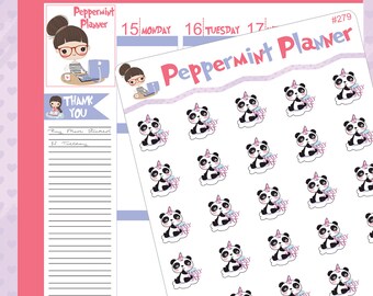 Sassy AF Panda planner stickers #279