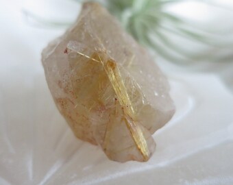 Quartz With Golden Rutile / Rough Golden Rutilated Quartz - ITEM #86 - 4.3 x 3.3 x 2.2cm