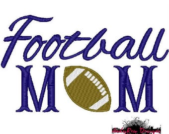 Football Mom machine embroidery design - football fill stitch - 3 sizes