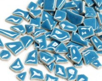 Jigsaw Mosaic Tiles - Thalo Blue 100g