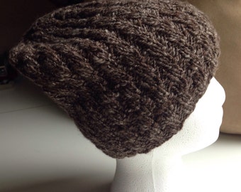 Knit hat/Handspun yarn/Merino-Yak yarn/Handknit beanie/Warm winter beanie