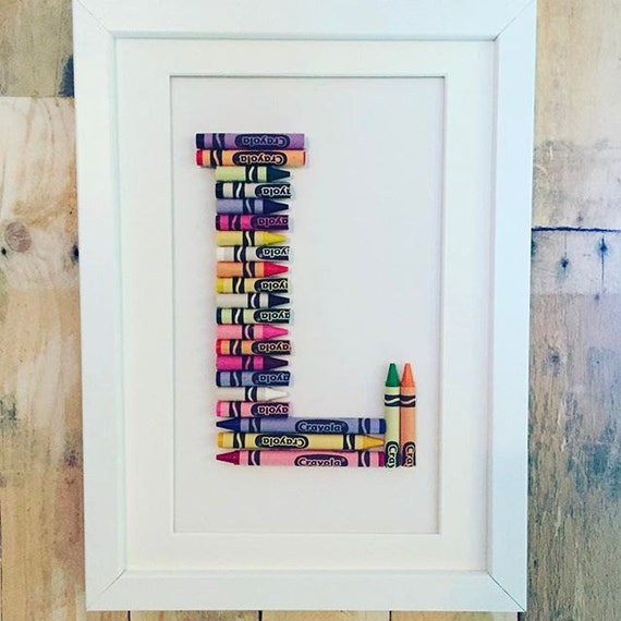 Crayon Letter Art Any Letter