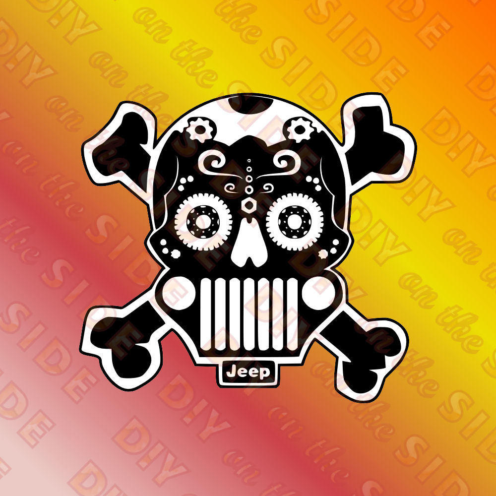 Download SVG Cut File JEEP Sugar Scull Instant Download from ...