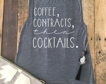 Funny Real Estate Tank Top, Realtor Gift, Realtor Closing Gifts, Real Estate Shirts, Coffee Shirt, Real Estate Marketing, Funny Tank Tops