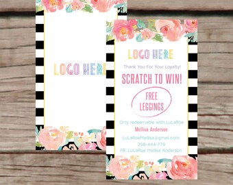 Printable Scratch Off Cards , Scratch Card , Scratch To Win Digital File Download LLR029