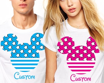 Personalized couples disney shirts, Disney couple shirt, Disney shirts, American flag shirt, Personalized Disney shirts for women, Disney