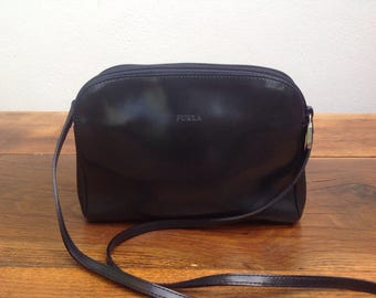PurseTracolla Furla| Vintage purse| leather Bag | Navy leather Bag | Furla Vintage | Borsa Furla | tracolla vintage | Made in Italy Bag