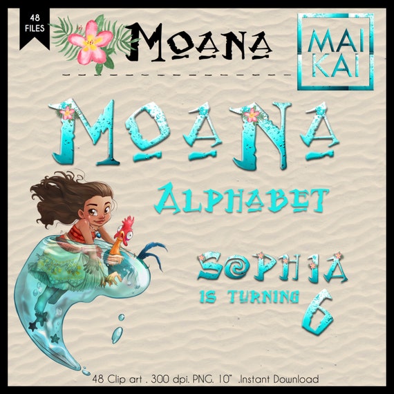 moana digital alphabet moana clip art moana letters moana