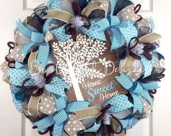 Spring Mesh Wreath / Summer Mesh Wreath / Everyday Mesh Wreath / Welcome Mesh Wreath / Home Sweet Home Wreath / Front Door Wreath