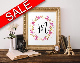 Initial Wall Art initial poster | etsy Initial Wall Art initial poster | etsy