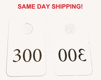 300 MIRRORED + NORMAL PRINT Professional *5-Star Rated* Reusable Plastic Numbers Tags LuLaRoe Live Sale Facebook (1-300) *No Crack or Tear*