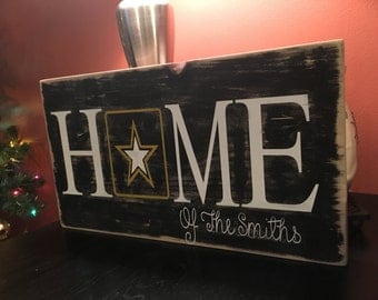 Army home sign, military sign, home sign, military decor