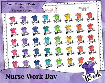 Nurse Stickers - Nurse Planner Stickers - Work Stickers - Hospital Stickers - Planner Stickers - Erin Condren Stickers - Handrawn - WHS-10
