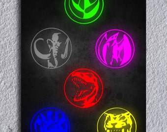 Power Rangers Power Coins Framed Print