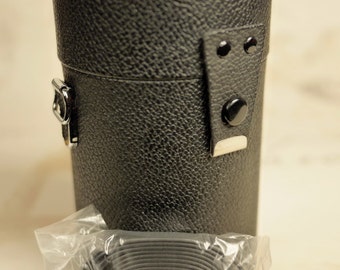 NEW: Vivitar Japan SLR 'Tall' Hard Lens Case 'Discontinued' ~ PVC Leather/Water-Resist/Strap (P1016 209)