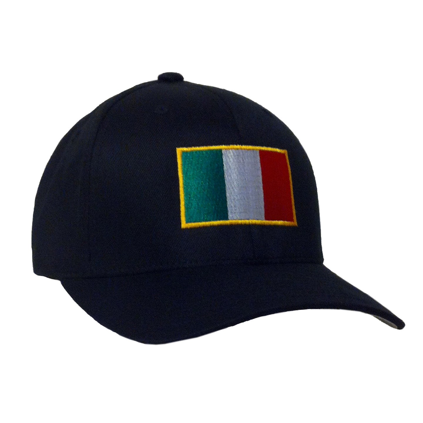 Italy Embroidery Flag on a Flexfit Cotton Blend Cap