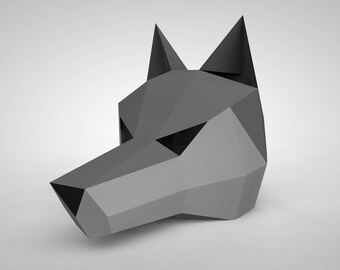 Wolf Mask | Paper Mask | Papercraft 3D DIY kit