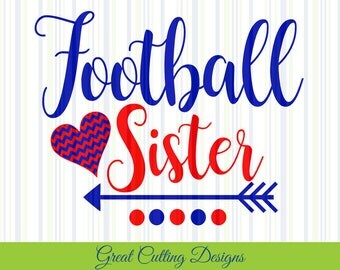 Football SVG Cut File football sister svg DXF cut file Cricut svg Silhouette svg Vinyl Cut File Digital cut file Cricut cut Silhouette cut