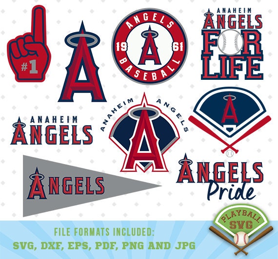 Los Angeles Angels of Anaheim SVG files baseball designs