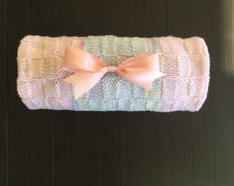 Handmade Crochet Pastel Baby Blanket