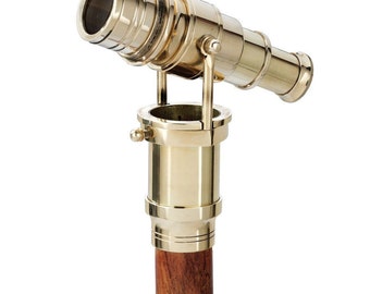 Brass Walking Stick with Telescope. on Sale!!