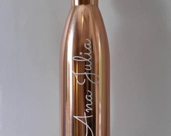 Customized Rose Gold stainless steel water bottle