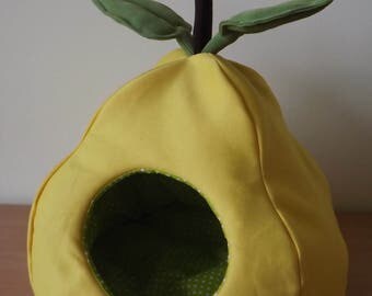 Pear with polka dots hedgehog house bed small animal guinea pig