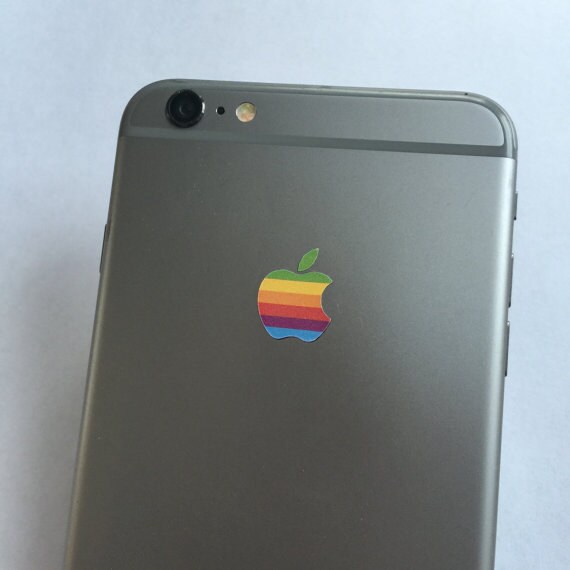 Retro Apple Decal Sticker for Iphones set of 4