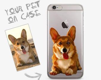 Custom Case Personalised Phone Case for iPhone 7 Case iPhone 6s iPhone 6s Plus For Galaxy S6 Samsung s8 illustrated Dog Pet ACC_000