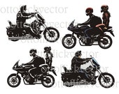 Items similar to MOTORCYCLE BIKE RIDER vector clipart eps, ai, cdr, png