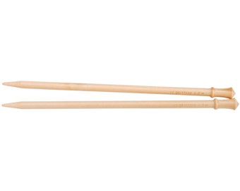 Brittany Knitting Needles - 3.25mm (size 3 to 19mm (size 35) - single point, straight - shaped birch wood, beautiful to hold, wand